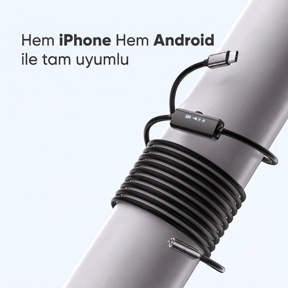 HD EndosTech Kamera: iPhone Ve Android Uyumlu İnceleme Kamerası