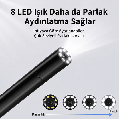 HD EndosTech Kamera: iPhone Ve Android Uyumlu İnceleme Kamerası